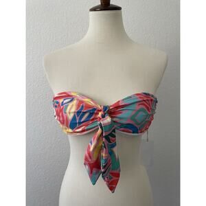 Kenny Flowers Swim Bikini Top Strapless Bandeau Colombia Swimwear